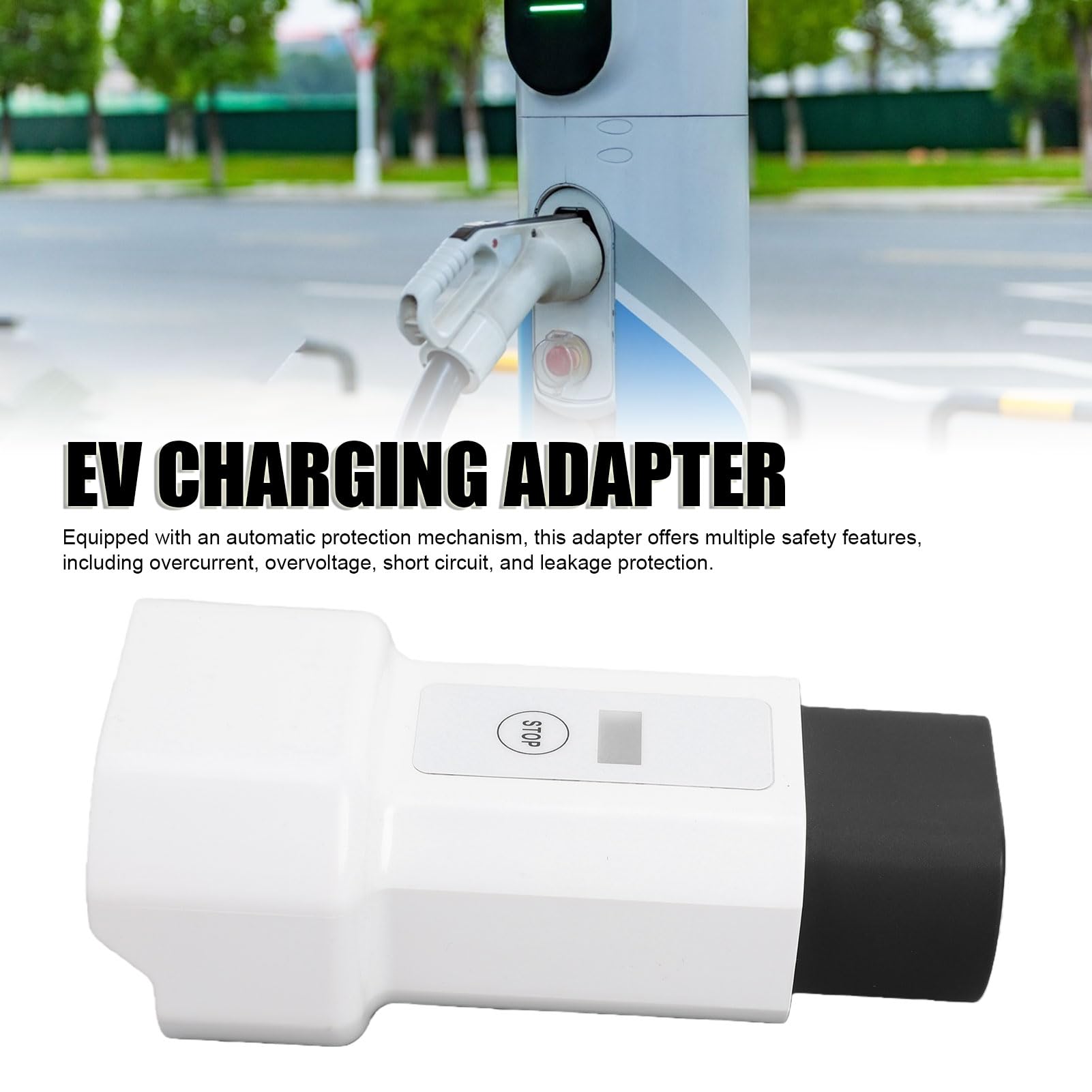 Fockety EV Ladeadapter, 250 V, 16 A, 3,5 KW, Plug and Play Typ 2 Elektrofahrzeug Adapter, EV Adapter, Ladegerät, EVs Ladeanschluss für Camping