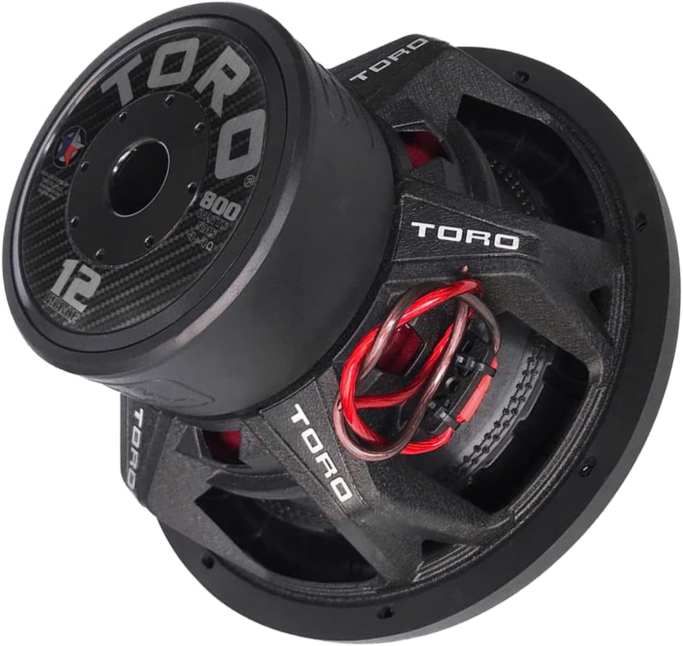 TORO TECH โ Fierce 12, 12 Inch 800 Watts RMS โ 1600 Watts MAX โ Dual 4 Ohm 2.5 Inch Voice Coil, 12โ Car Audio Subwoofer for Cars, Trucks, Jeeps, Boats, Off Road with Hard Hitting Bass (Sold As Each)