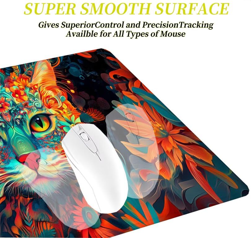 Tapis de souris gamer durable confortable grand format orange - 4