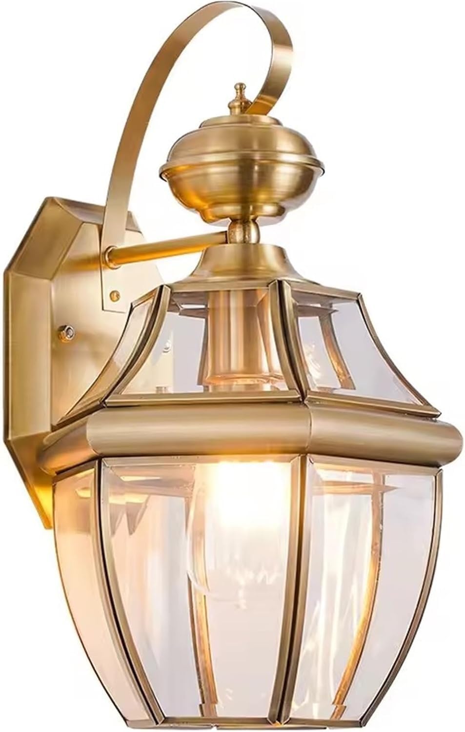 Cwcqgh Neutral Light Retro Outdoor Wall Light Courtyard Lighting Waterproof Lamp E27 Street Villa Copper Modern,