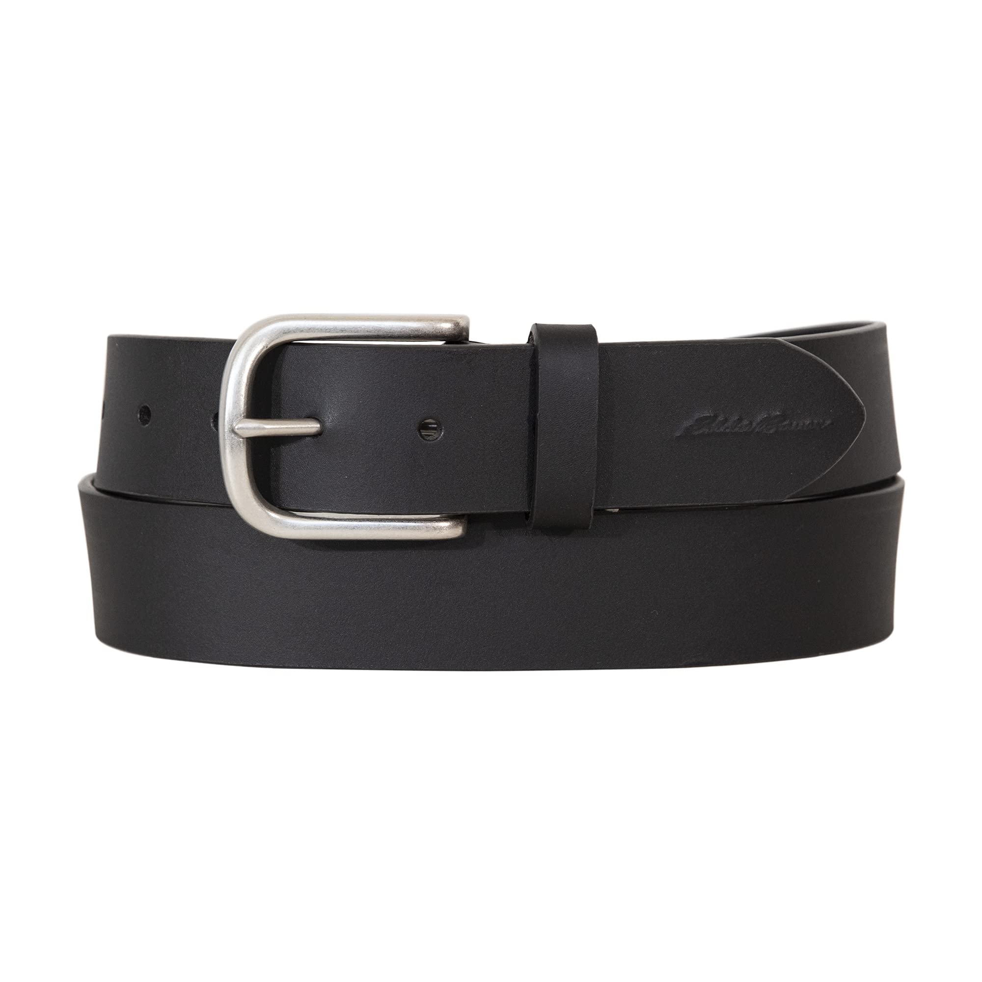 Eddie BauerMen's Leather Belt | Casual | Everyday | Jeans | Trousers | Chinos | Metal Buckle