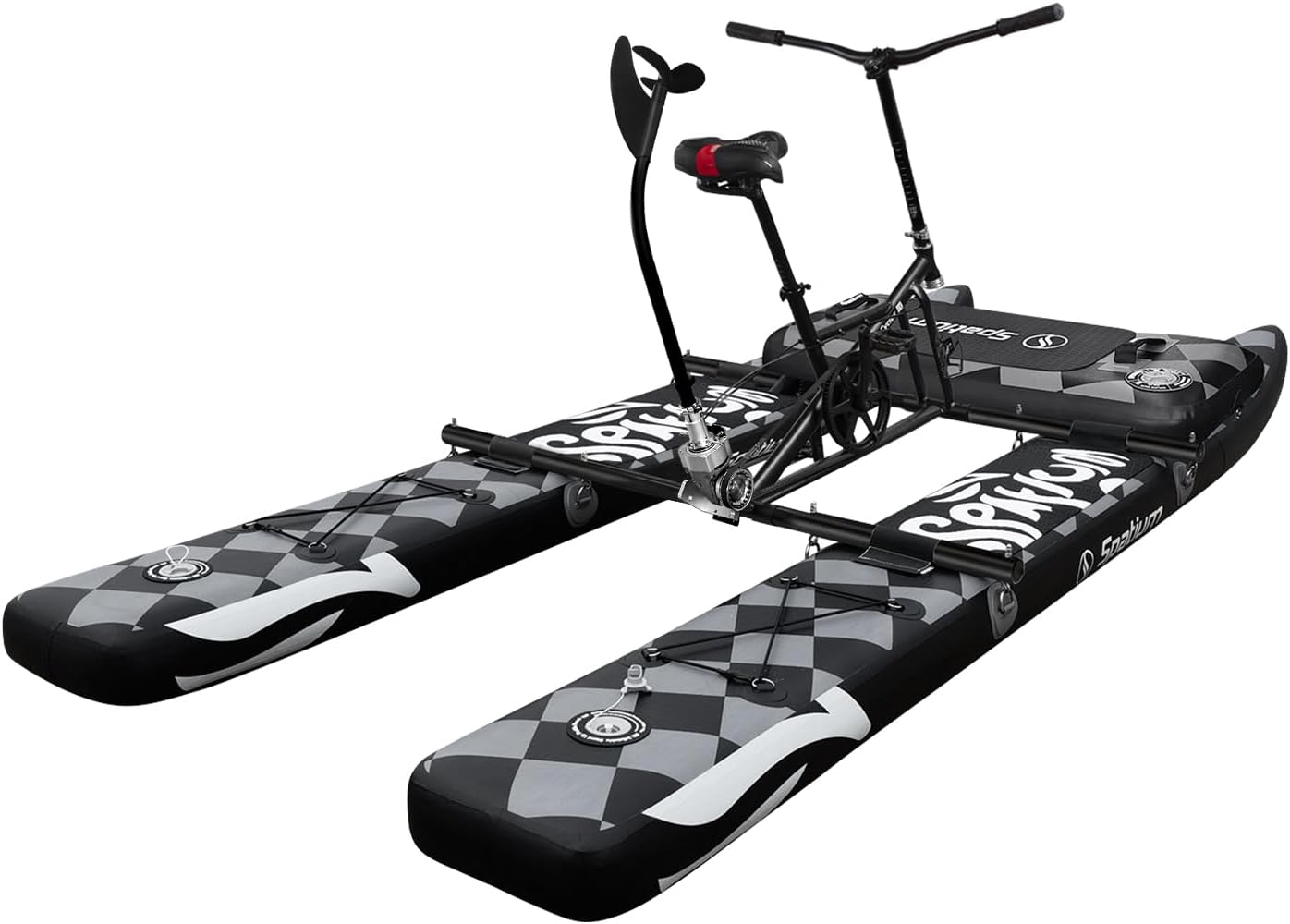 Inflatble Water Bike 3.0 for Lake Ocean Water Bicycle for Adults with 3-bladed Propeller Pedal Boats Inflatable Pontoon Mat for Leisure and Entertainment Rental Business