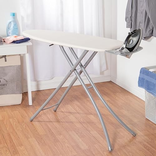 Miniatura 2 de Tabla de planchar de tamaño matrimonial fabricada en los Estados Unidos por Seymour Home Products (caqui) Juego de tablas de hierro extra anchas de