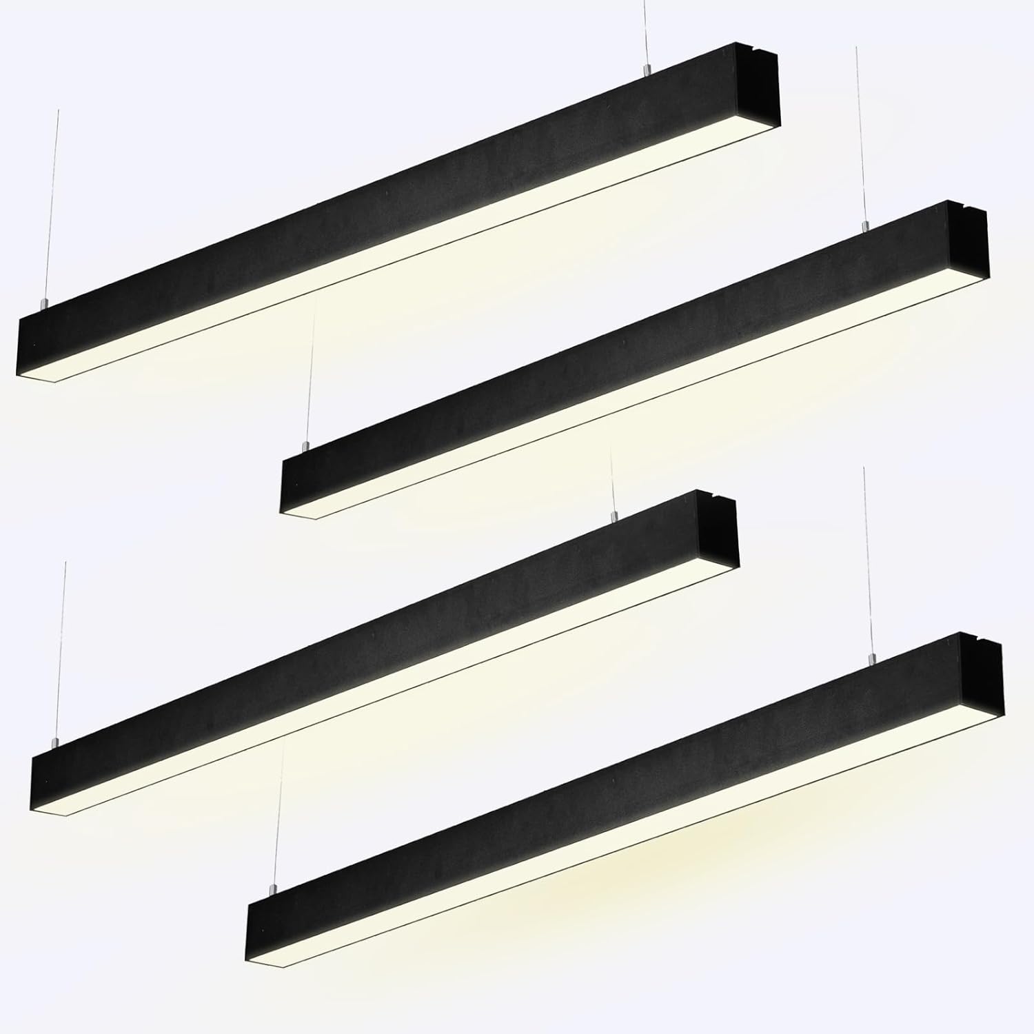 47 Inch Linear Pendant Light,4000K LED Lighting Fixture,Modern Chandelier Lamp for Office,Conference Room,Kitchen Island,Gym, Dining Room（1Pack）