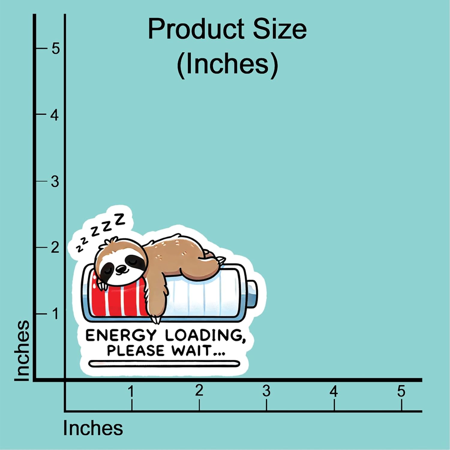 (3Pcs) Energy Loading Please Wait Stickers Quotes Funny Stickers Decal Waterproof Vinyl Stickers Adult for Laptop Kindle Car Tumbler Water Bottle Mug Phone Notebook Helmet Size 3”x2.6” - Image 4