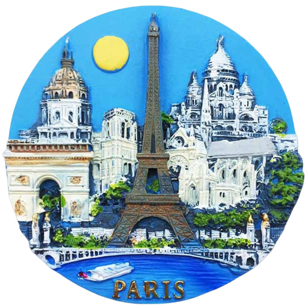 Muyu Magnet Paris France Fridge Magnet Eiffel Tower Style Travel Sticker Souvenir, Home & Kitchen Decoration, Refrigerator Magnet