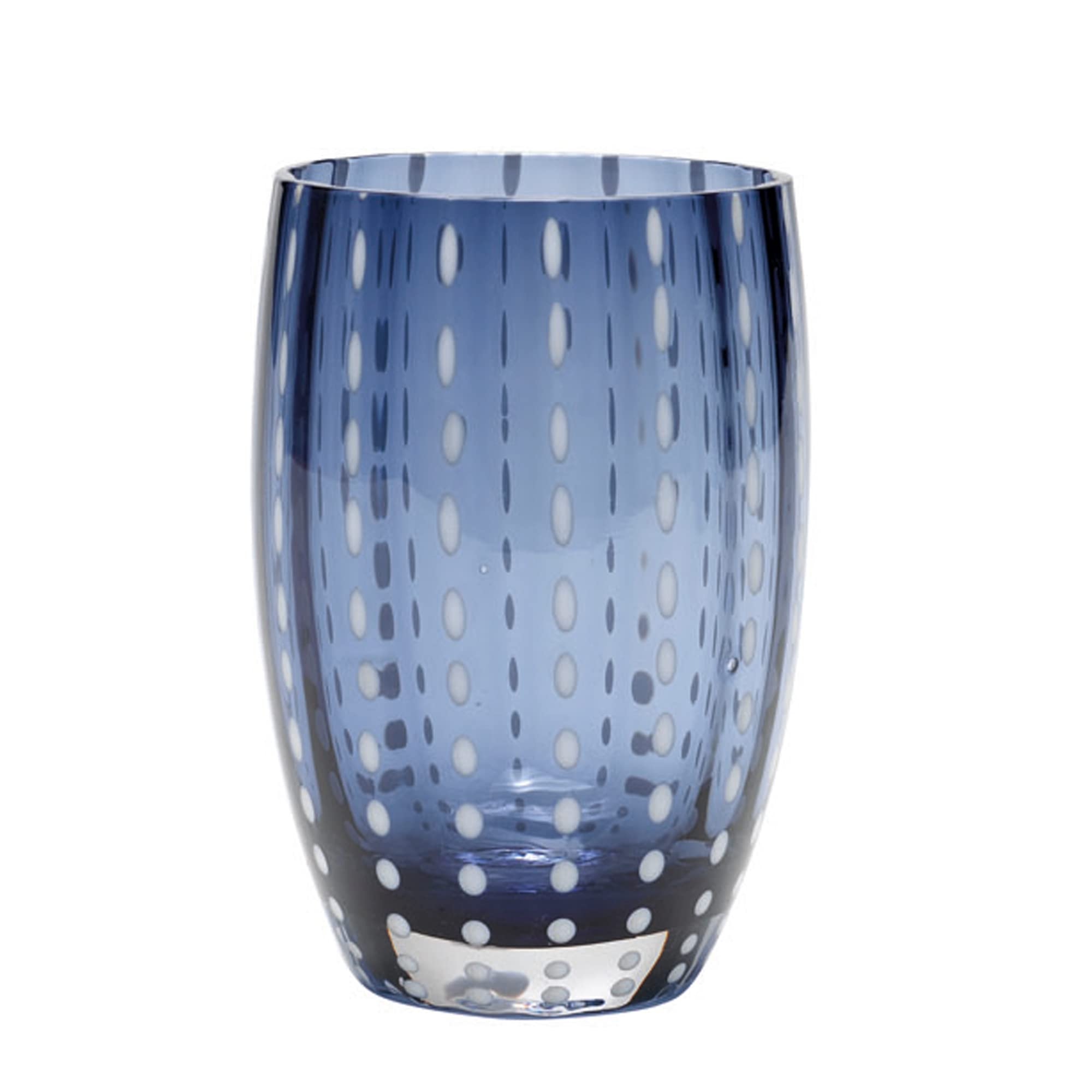 Gobelets Perle bleu gris transparents : lot de 2 verres à eau design