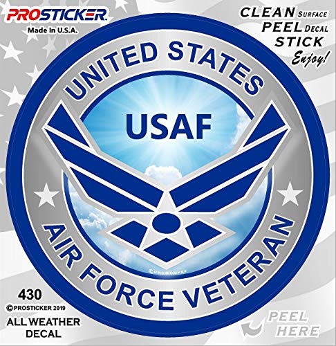 ProSticker 430V (One) United States Air Force Veteran USAF Decal (4