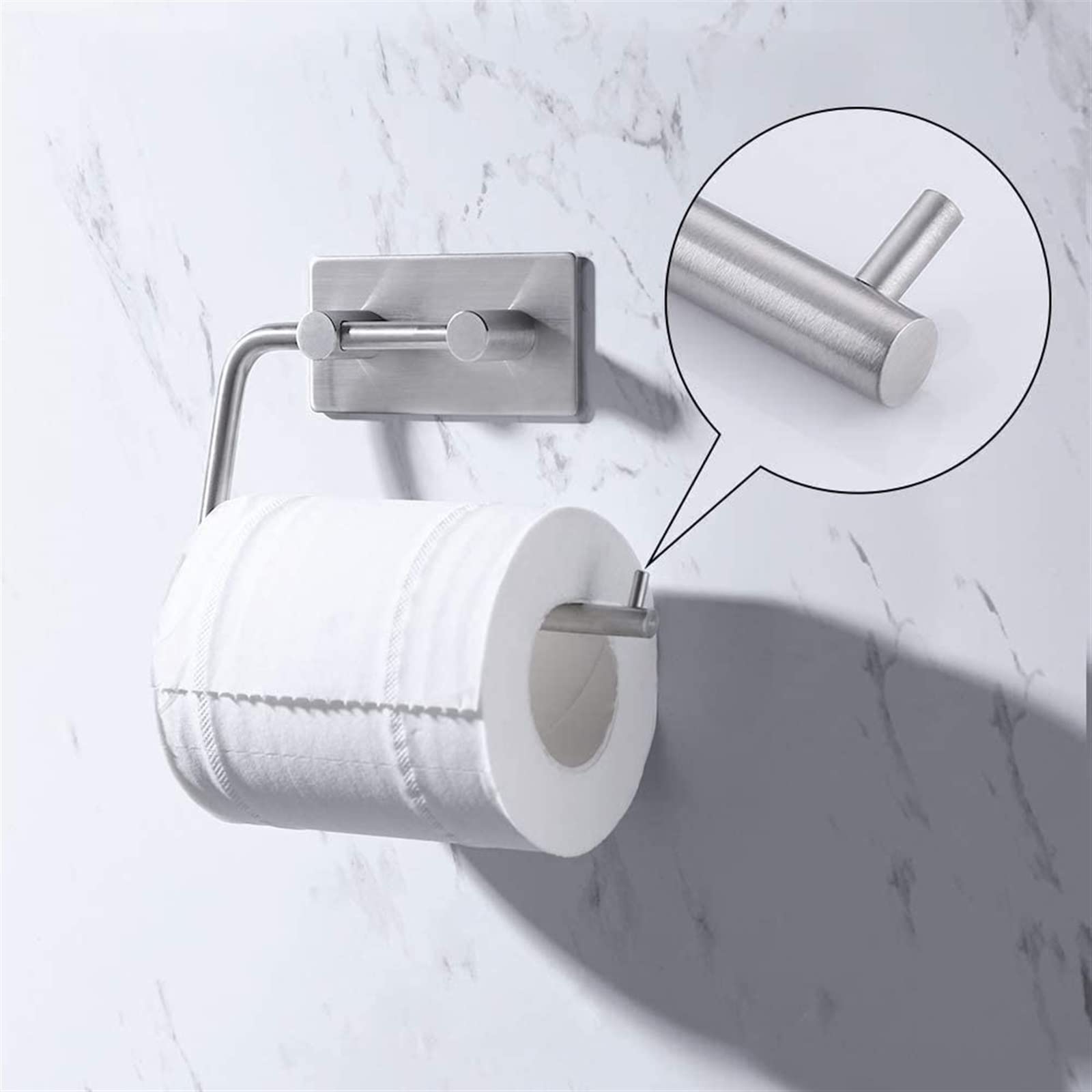 HLTYGWX Uchwyt na papier toaletowy Uchwyt na papier toaletowy Do montażu na ścianie Łazienka Uchwyt na papier toaletowy Kuchnia Hak ścienny ze stali nierdzewnej Wieszak na ręczniki Uchwyt na