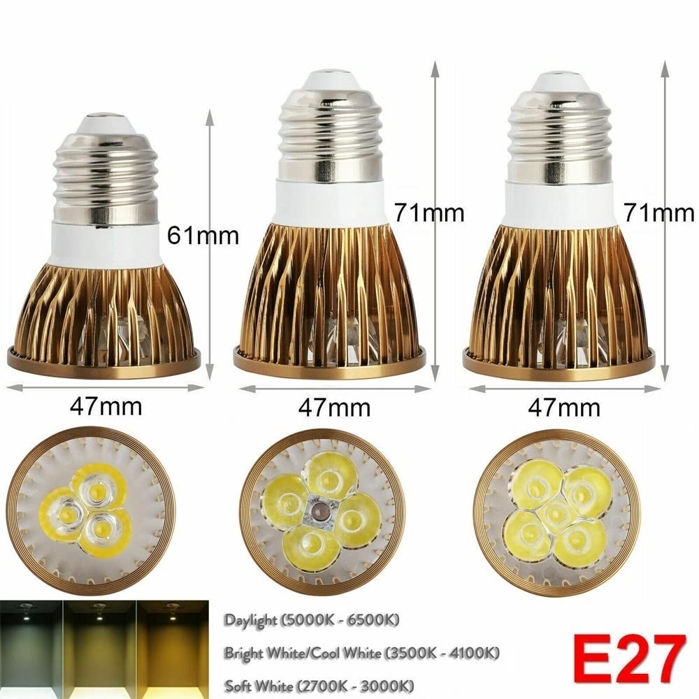 Illuminazione per Interni 10 lampadine LED AC85-240V GU10 E12 B22 E27 E14 MR16 DC 12V 3W 4W 5W Sostituisci Le lampade alogene