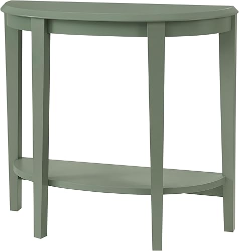 Miniatura 22 de Homes: Inside + Out Payne - Moderna consola de media luna con estante de almacenamiento, muebles decorativos de entrada para sala de estar, pasillo,