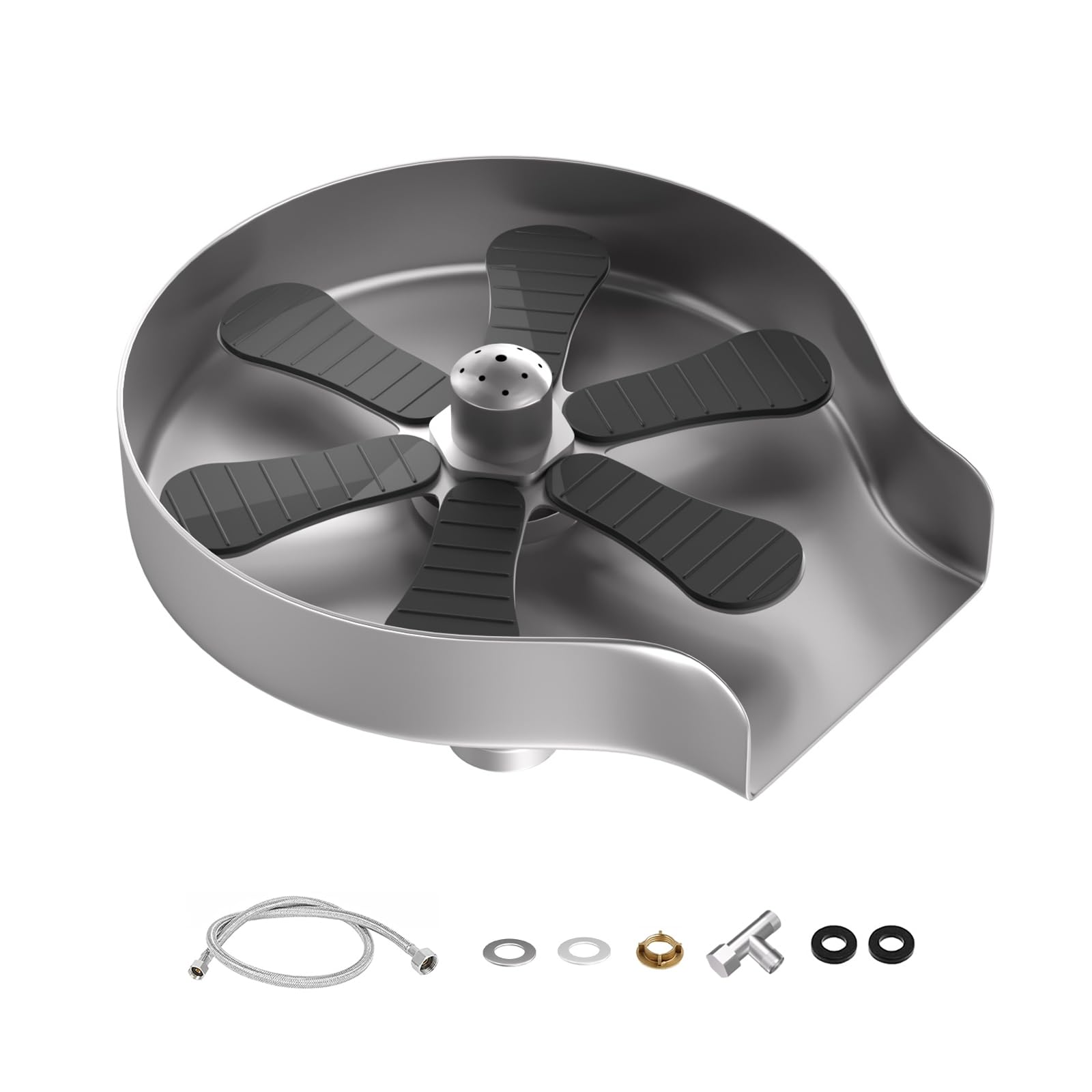 Lave Verre, Aicoya Rince Verre Evier Acier Inoxydable Blanc