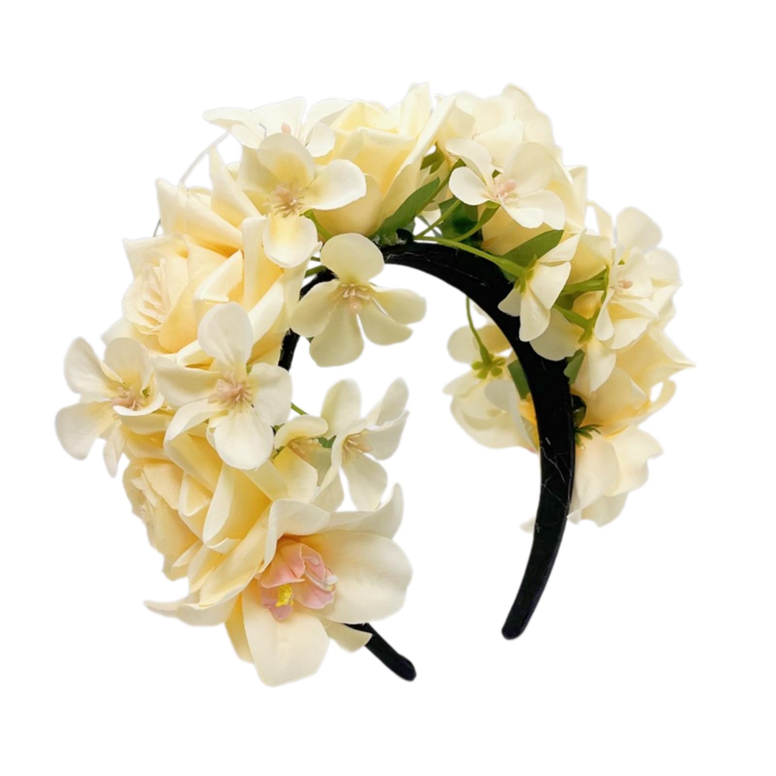 Fentency Flower Shape Headband for Bride Spring Photography Ethnic Hair Hoop Wedding Party Bride Hairband