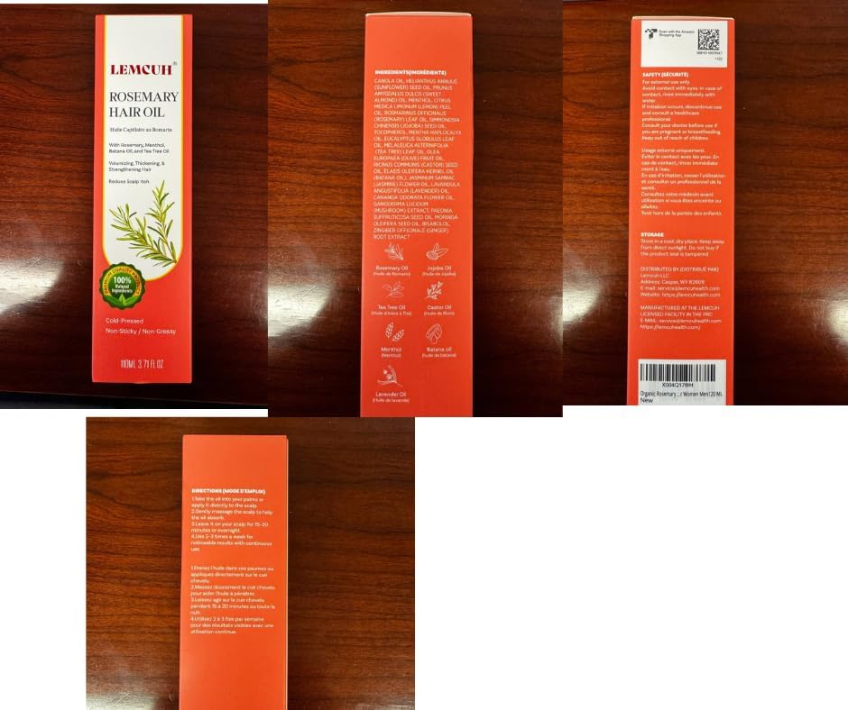 Organic Rosemary Oil for Hair Loss: Hair Scalp Serum Treatment to support Looking Fuller Hair - botanical boost for healthy scalp - Natural Nutrient Rich ingredients for Damage hair strengthen roots 110 ML - Image 6