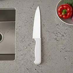 Faca Profissional para Peixe Inox 8” – Linha Pro Cabo Branco Premium