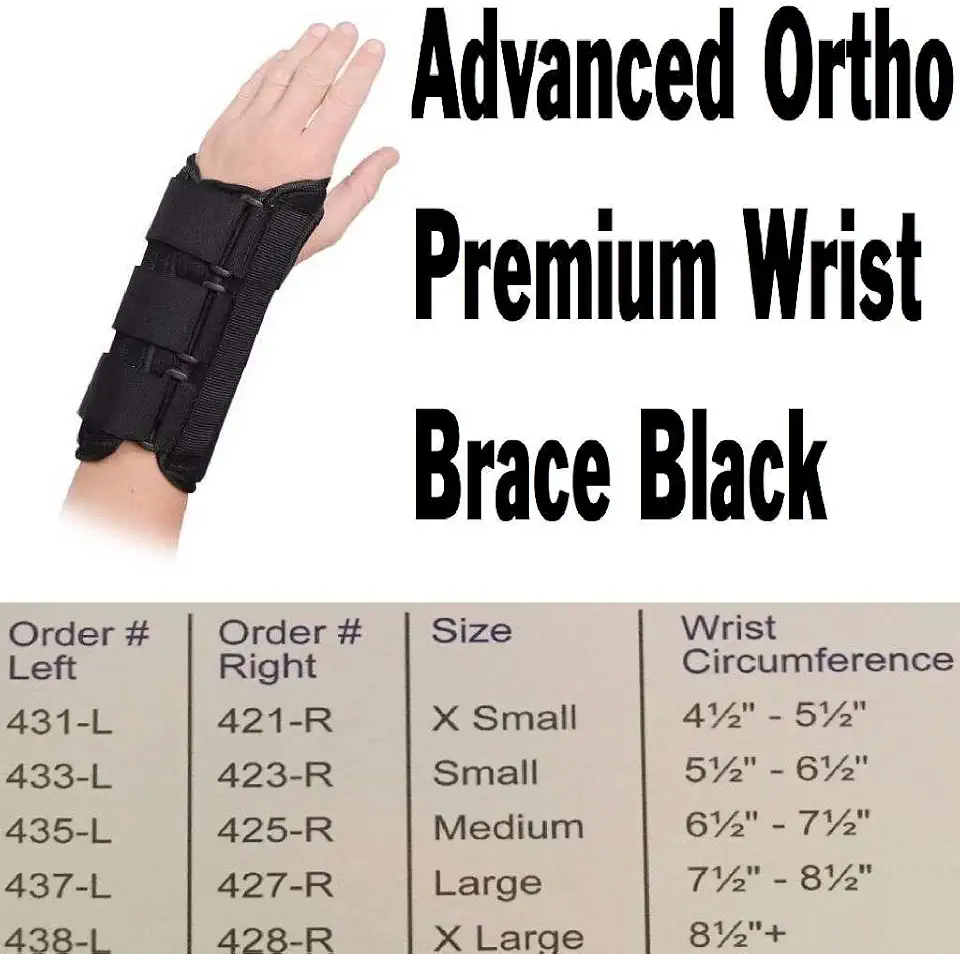 Advanced Orthopaedics Right X-Small Premium Wrist Brace 4.5-5.5"