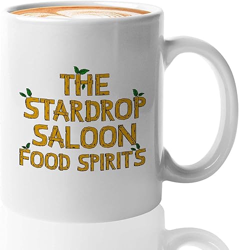 Miniatura 1 de Bubble Hugs Taza de café de videojuegos  The Stardrop Saloon Food Spirits  Farming Country Adventure Gaming Gamer Stardew Pelican Town 11 onzas,