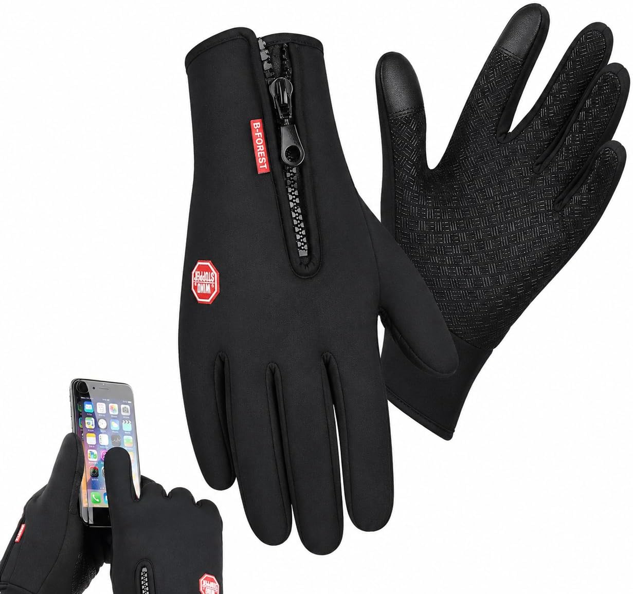 Luva Térmica Touch Screen Inverno – Antifrio para Motociclista, Bike e Motoboy com Proteção e Conforto Unissex