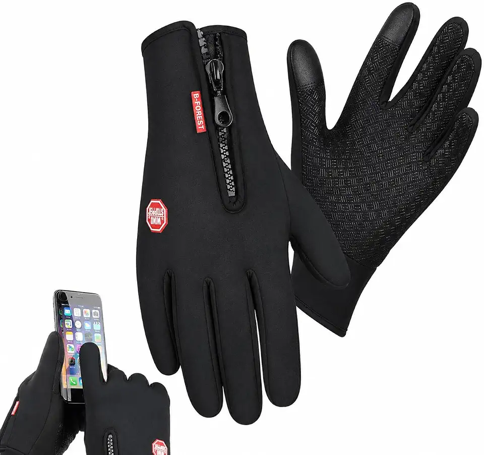 Luva Térmica Touch Screen Inverno – Antifrio para Motociclista, Bike e Motoboy com Proteção e Conforto Unissex