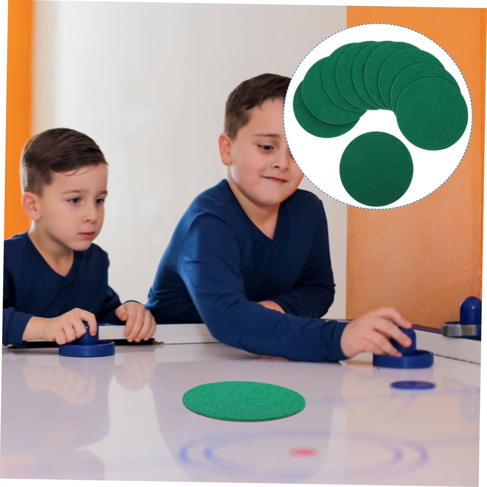 UKCOCO 10pcs Air Hockey Pusher Pads Durable Replacement Stickers for Enhanced Gaming Experience Air Hockey Tables