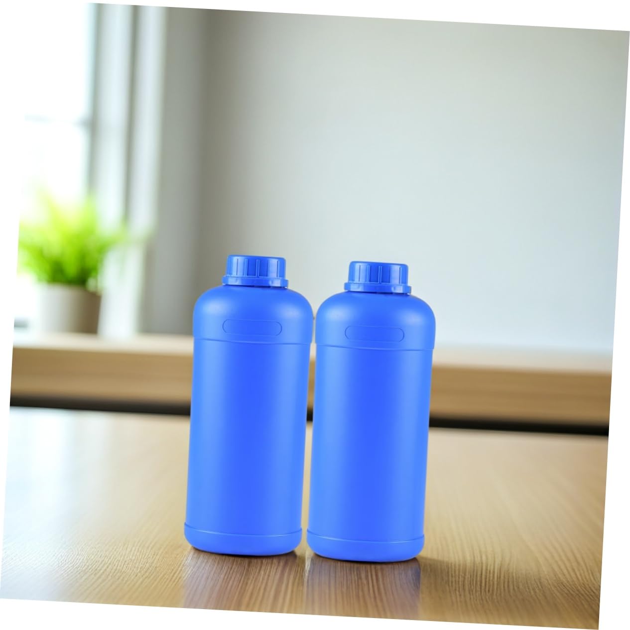 PRETYZOOM 4pcs Sealed Plastic Sample Bottles Chemical Containers with Great Sealing Effect for Factory Use Easy to Clean Leakproof Design Blue