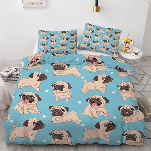 布団カバー シングル 赤ちゃん犬 和風寝具セット 四季適用通気性が強い防ダニ ポリエステル抗菌防臭 布団カバー(150x210cm)+ 2枕カバー(43x63cm)