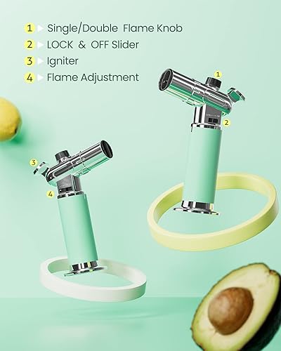 Miniatura 10 de RONXS Encendedor de antorcha encendedor multiusos con doble llama puedes cambiar una sola o doble para satisfacer todas tus necesidades antorcha de