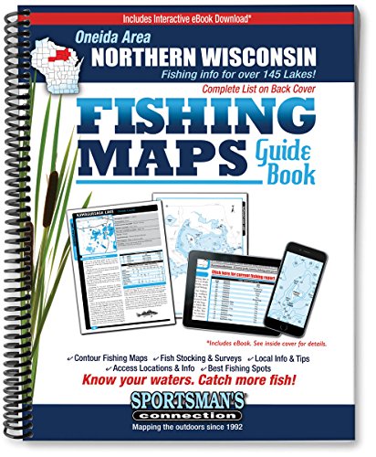 Oneida Area Northern Wisconsin Fishing Map Guide (Fishing Maps from Sportsman's Connection)
