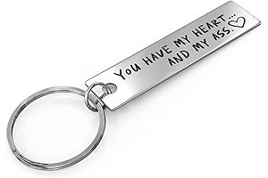 You Have My Heart Keychain, Silver, Laser Engraved