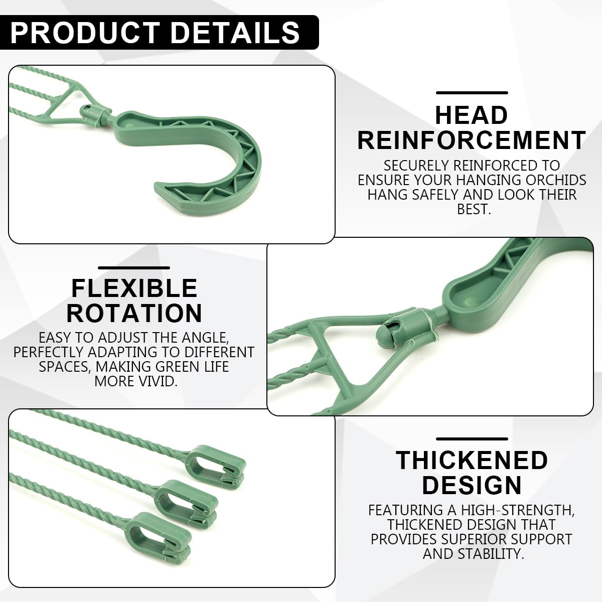ZJIVQO 5PCS Plastic Hanging Basket Hooks - Image 3