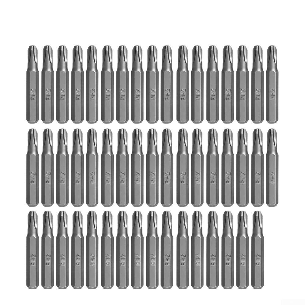 Gbtdoface 50-teiliges Schraubendreher-Bit-Set PH00 – Magnetisch, 4mm Sechskantschaft Für Elektrowerkzeuge