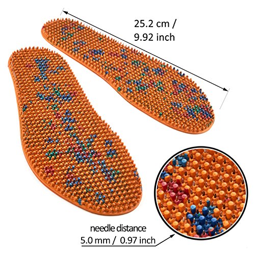 Lyapko Acupuncture Shoe Insoles Foot Therapy Massager 1492 Needles 5 Ag - Size Us W8.5 M7 / Eu 39. Premium Reflexology Unique Patented Acupressure Massage Tool #TOP1