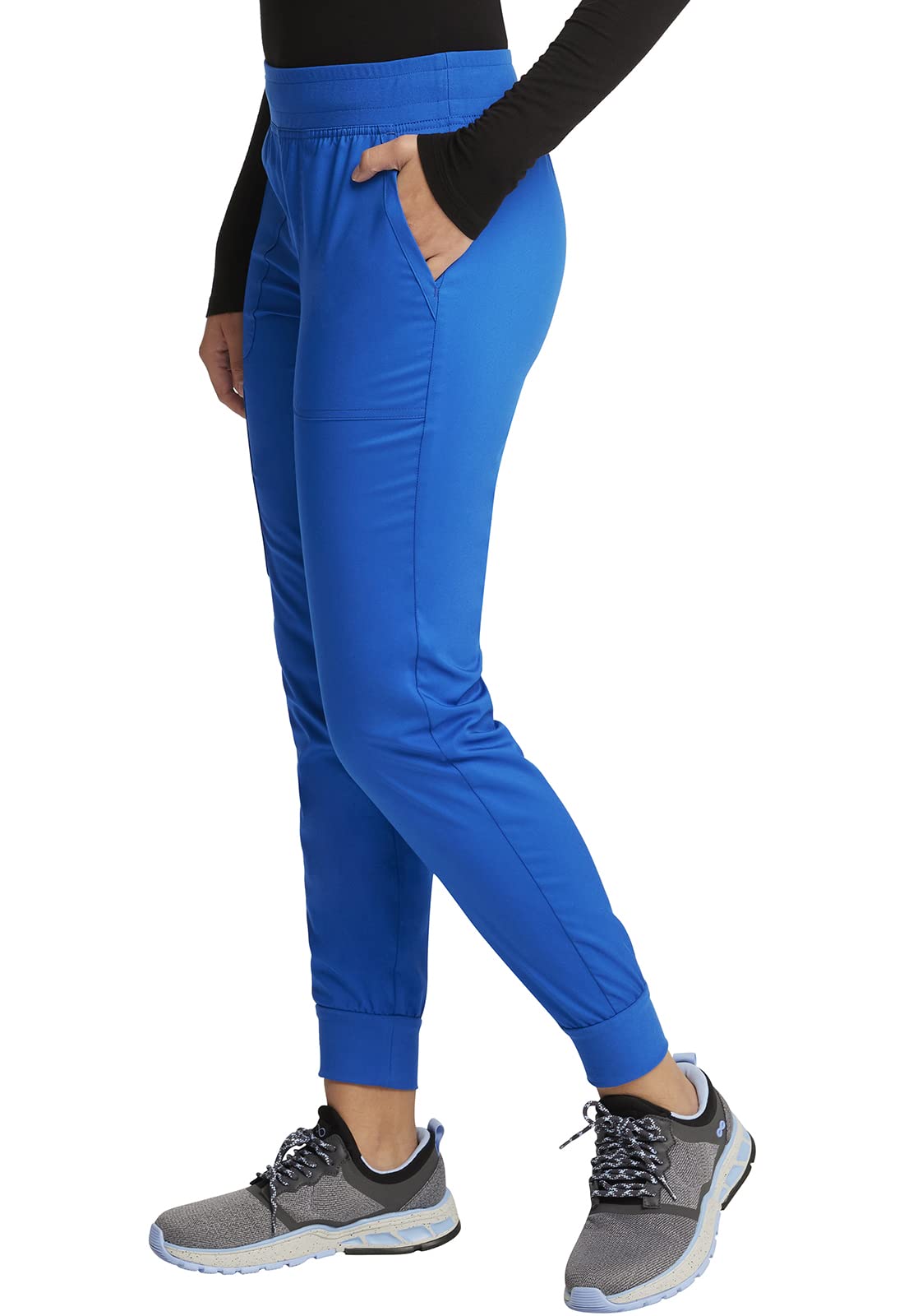 Cherokee WW601 - Set da donna con scollo a V, con pantaloni da jogging a vita media WW115