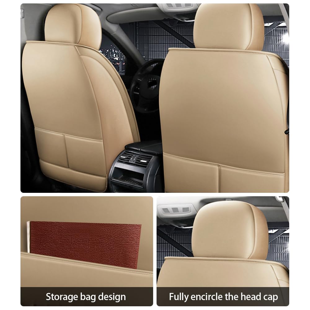 5 Seat Covers for Nissan Rogue 2008-2024 Nappa Leather Car Seat Covers Car Seat Cushions Waterproof Soft Car — view 6