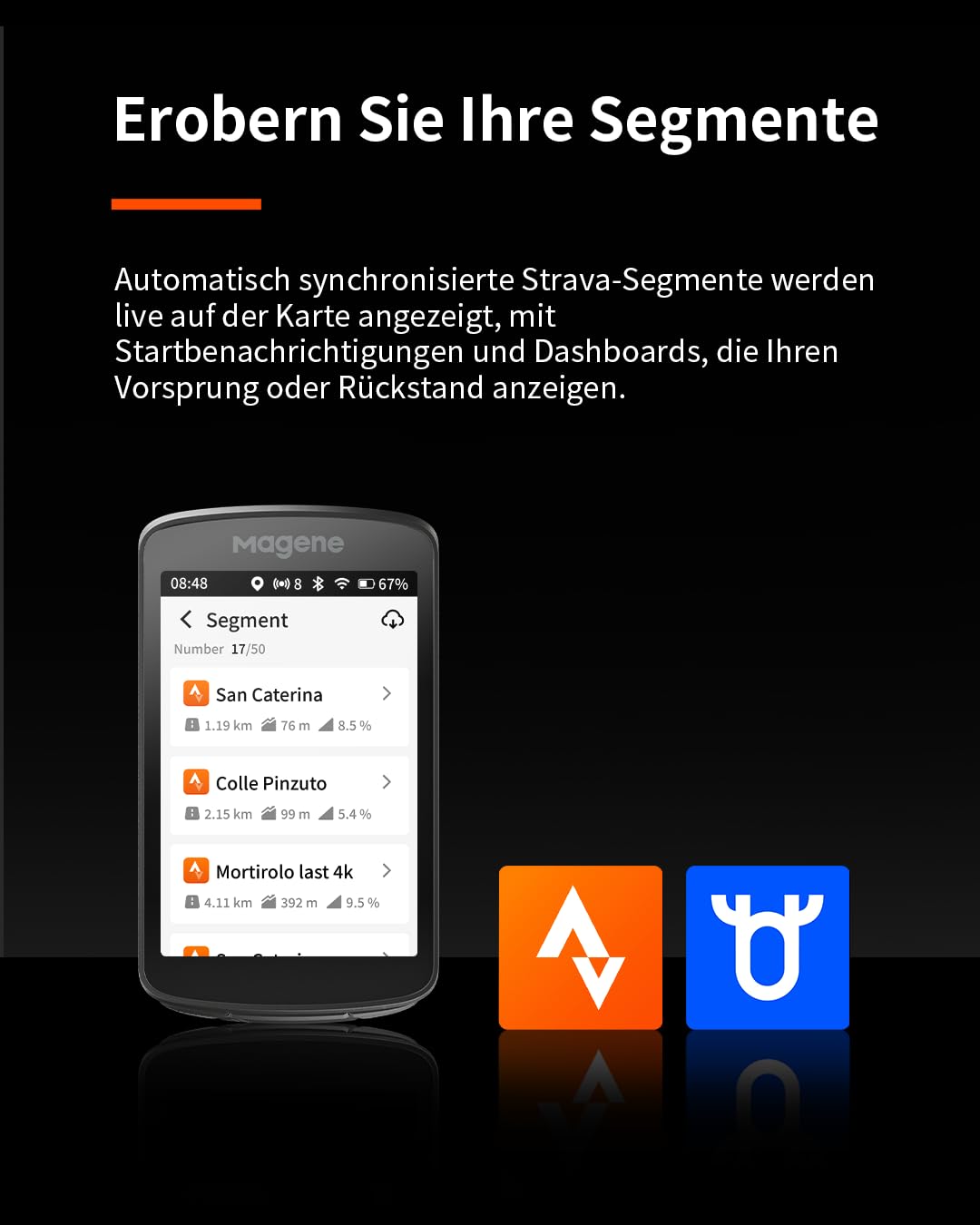 Magene C706 GPS Fahrradcomputer, Kartennavigation, 3,3-Zoll-Farb-Touchscreen, Dualband-Positionierung, Sprachbenachrichtigung, Metall Montage, Anpassbare Datenanzeige, Indoor-Training