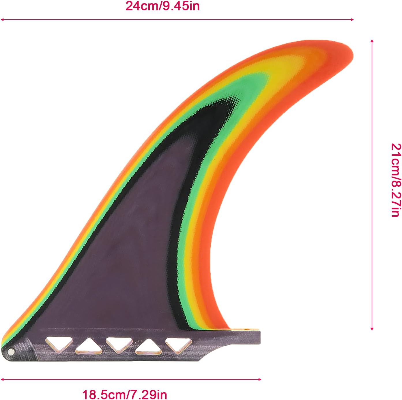 AQUBONA Surfboard Longboard Fin 7 8 9 10 Inch Single Fin - Center Fin for Longboard, Surfboard & Paddleboard