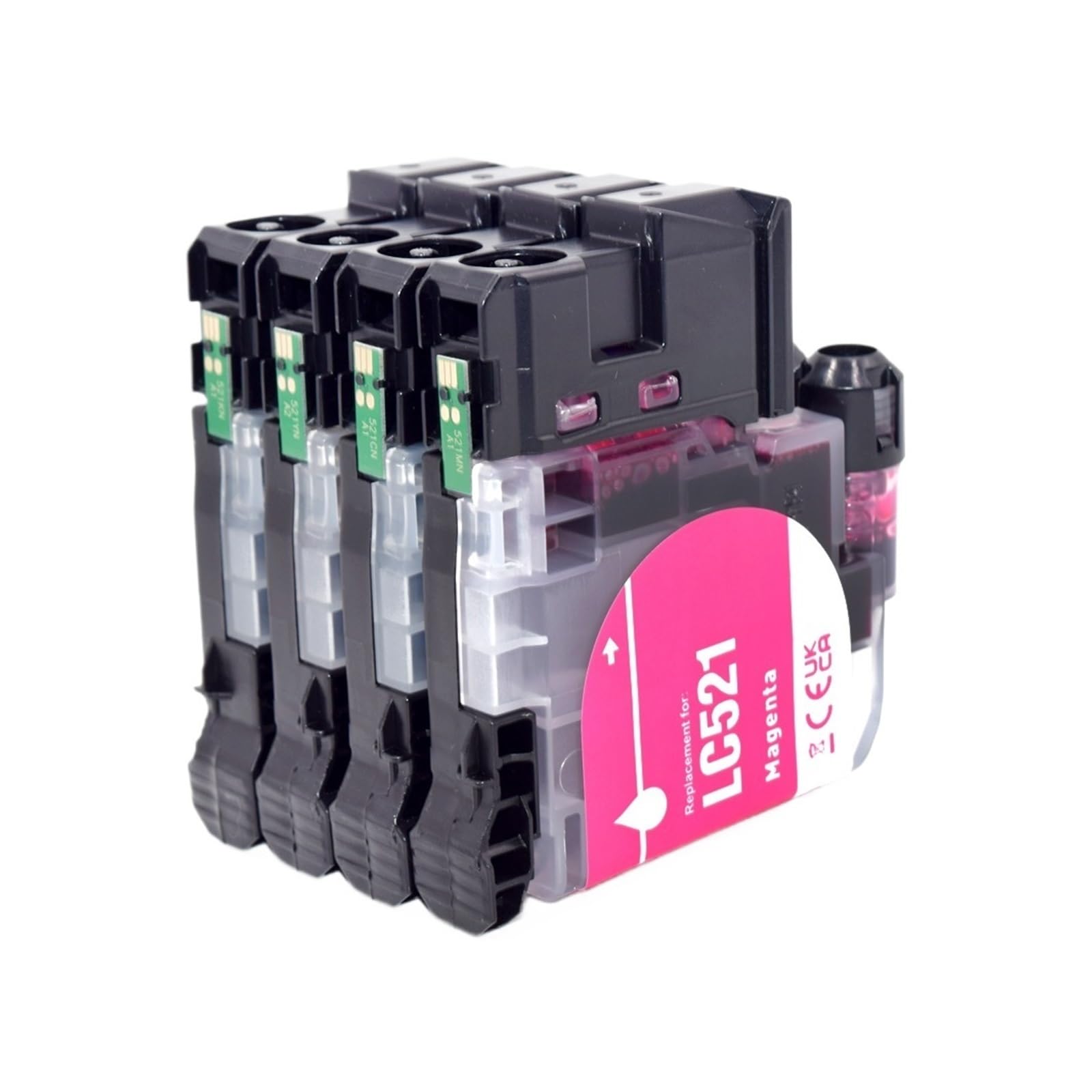 Compatibile con Brother DCP-J1260W LC521 Ink Cartridge | Europa Confezione da 4 J1310DW J1360DW J1460DW 1260 1310 1360 1460 Stampante