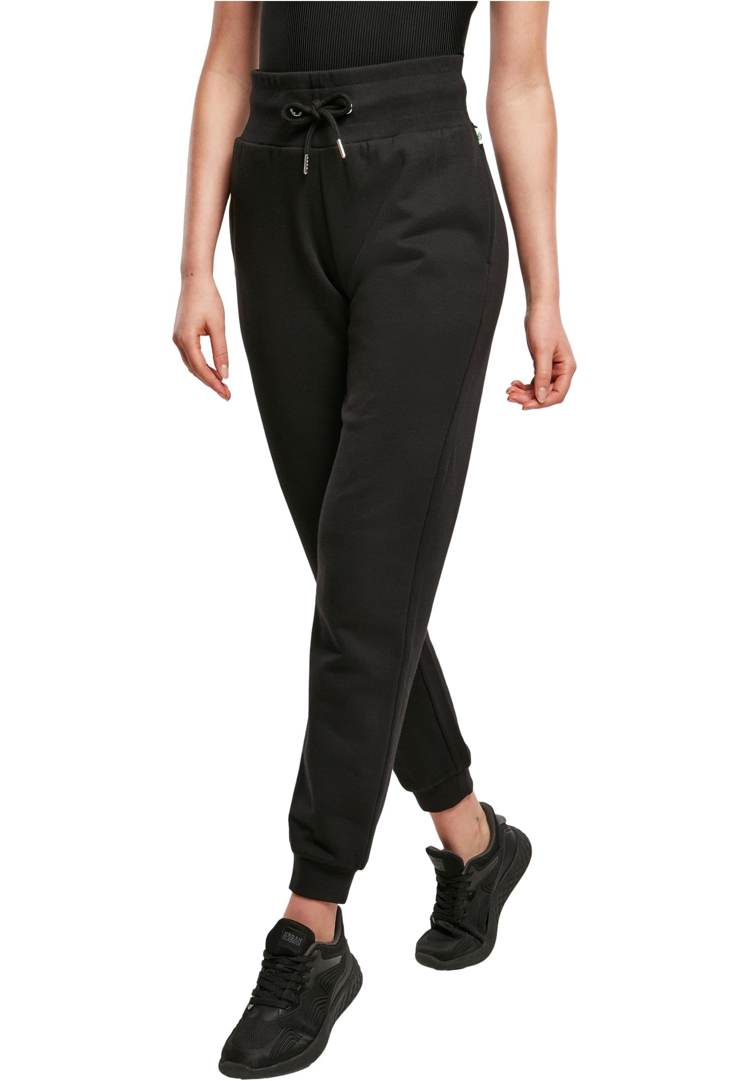 Urban Classics Cozy Joggers Mujer Pantalones de Deporte Negro 95% algodón, 5% elastán
