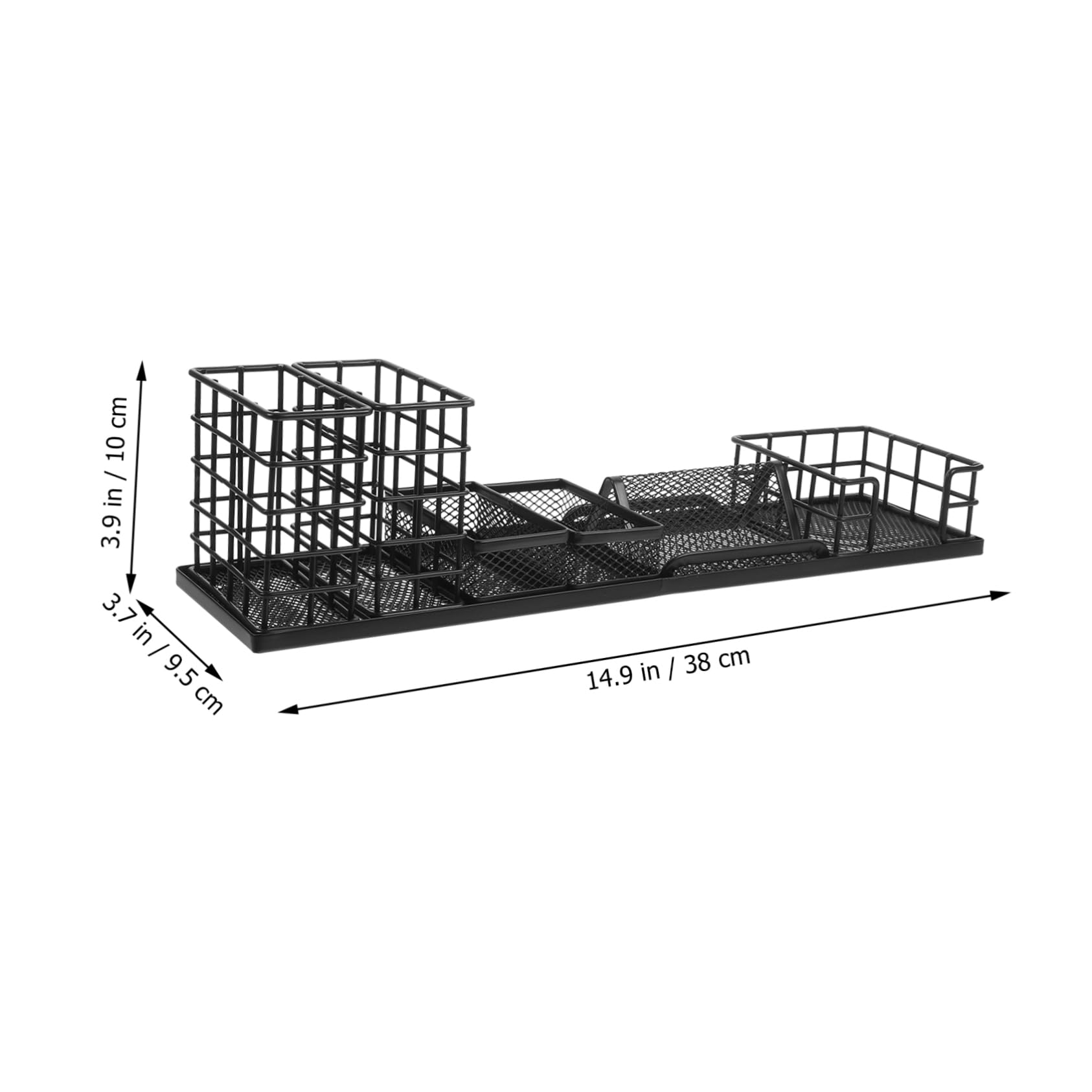 Boîte de Rangement de Bureau en Fer Noir, Organisateur de Table Décoratif | Rentrée Scolaire, Fournitures de Bureau, Meuble pour Bureau, Boîte de Rangement Stationnaire