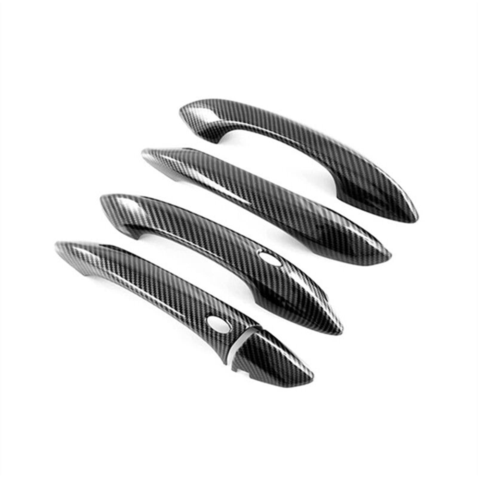 Fahbstr 2 Exterior Door Handle Cover For Hyundai Tucson 021 02 Carbon Fiber Chrome Car Door Handle Cover Decor Trim Sticker Styling Accessories(2)