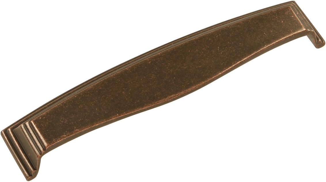 Hickory Hardware 1 Pack Solid Core Kitchen Cabinet Pulls, Luxury Cabinet Handles, Hardware for Doors & Dresser Drawers, 3 Inch, 3-3/4 Inch (96mm) & 5-1/16 Inch (128mm) Hole Center, Dark Antique Copper
