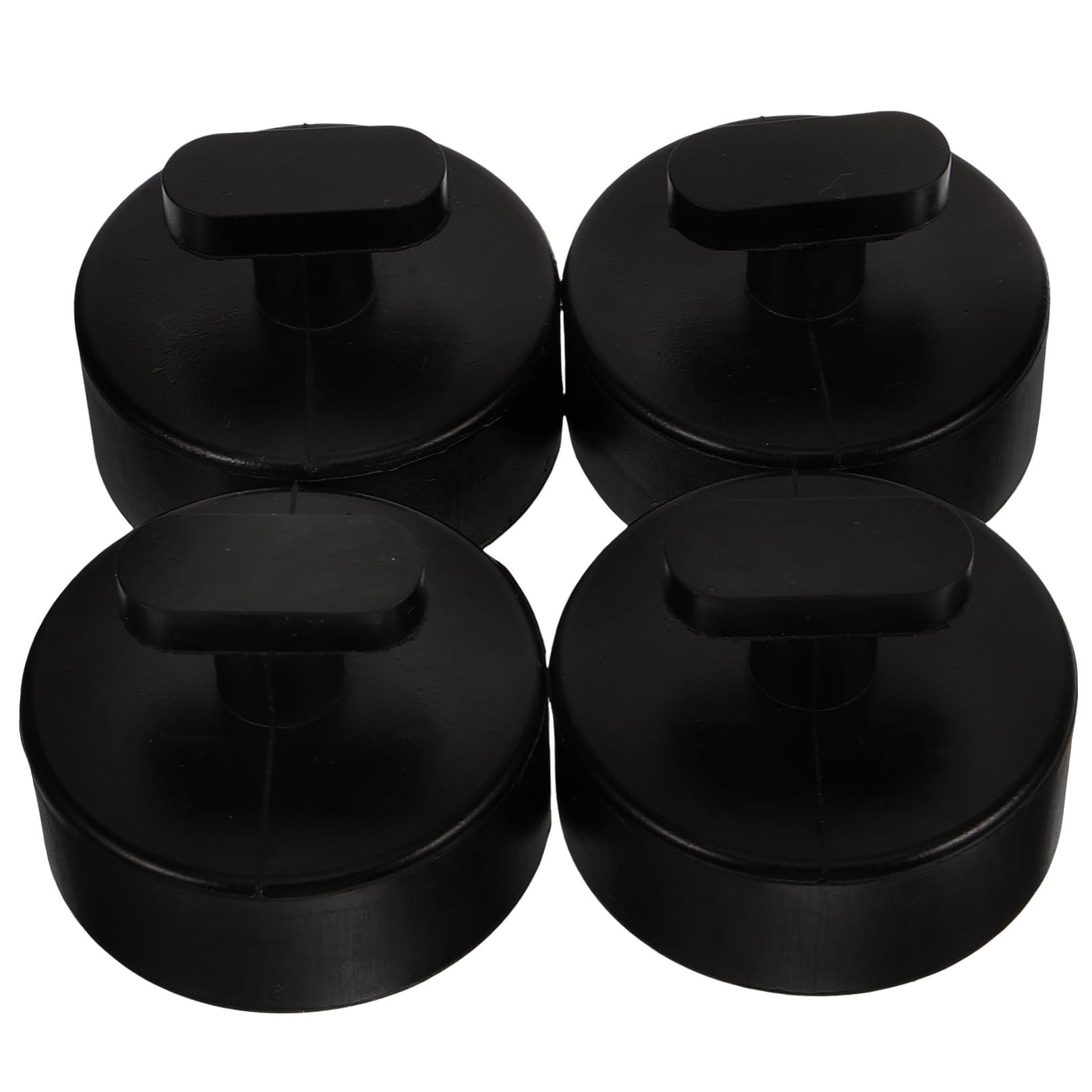 HOMSFOU 4 Set Blocco Di Gomma Supporto Per Jack Da Pavimento Martinetto Da Pavimento Cavalletti Per Cric Per Auto Tampone Black Gomma Da Cancellare 4 Pezzi*4