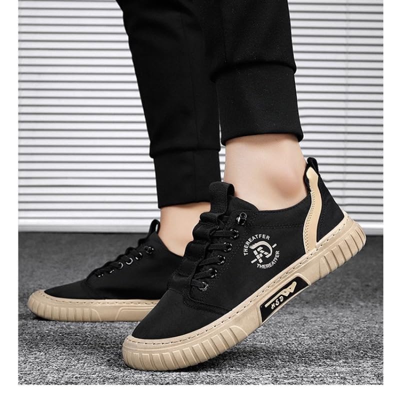 Men's Fashionable Canvas Shoes, Suitable for All Seasons, for Hiking, Jogging and Sports Activities. Comfortable, Solid and Breathable.4