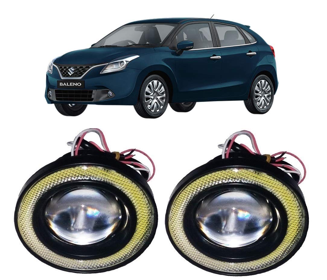 Trigcars Maruti Suzuki Baleno Fog Light for Car Angel Eye 3.5