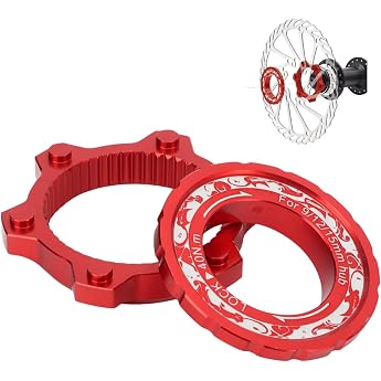 Bicycle Centre Lock Adapter to 6 Hole Aluminium Alloy Brake Disc Centre Lock for Mountain Bike MTB Bicycle