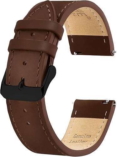 Ritche Correa de reloj de cuero de liberación rápida para hombres y mujeres, correa de reloj de 0.79 pulgadas, 0.78 pulgadas, 0.86 pulgadas,