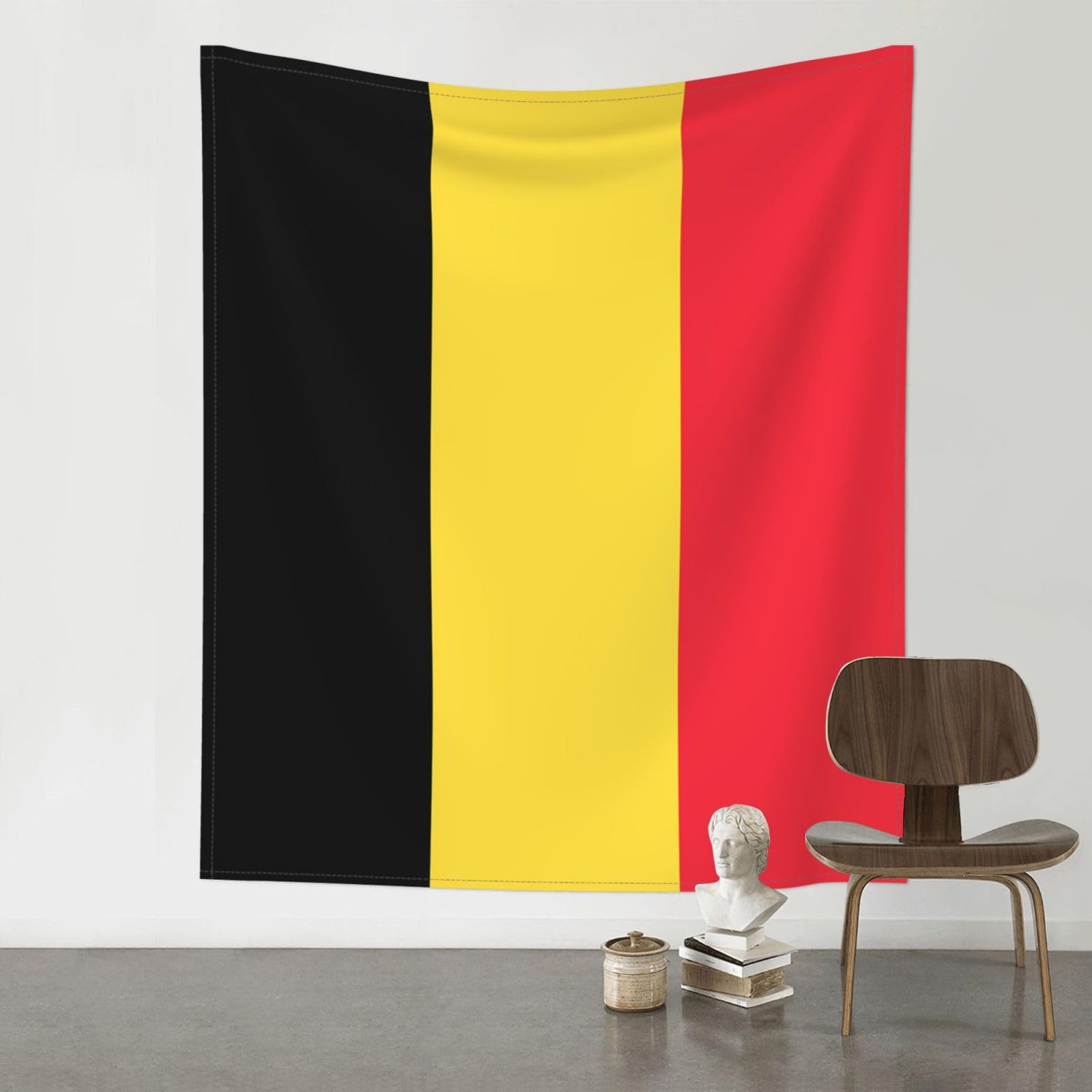 YYHWHJDE Flag of Belgium Prints 60x51in Wall Tapestry – High-Grade Polyester Throw for Dorm, Beach & Home Decor
