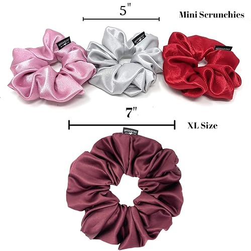 Miniatura 5 de Coleteros de satén extragrandes extragrandes para mujeres y niñas, prevención de encrespamiento, soporte para el cabello para dormir, banda elástica