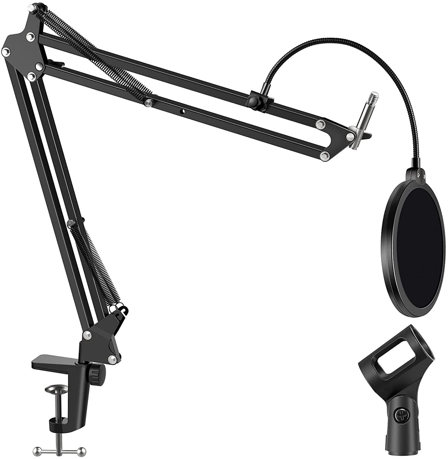 Buy Cezo Microphone Pop Filter with Suspension Boom arm Stand