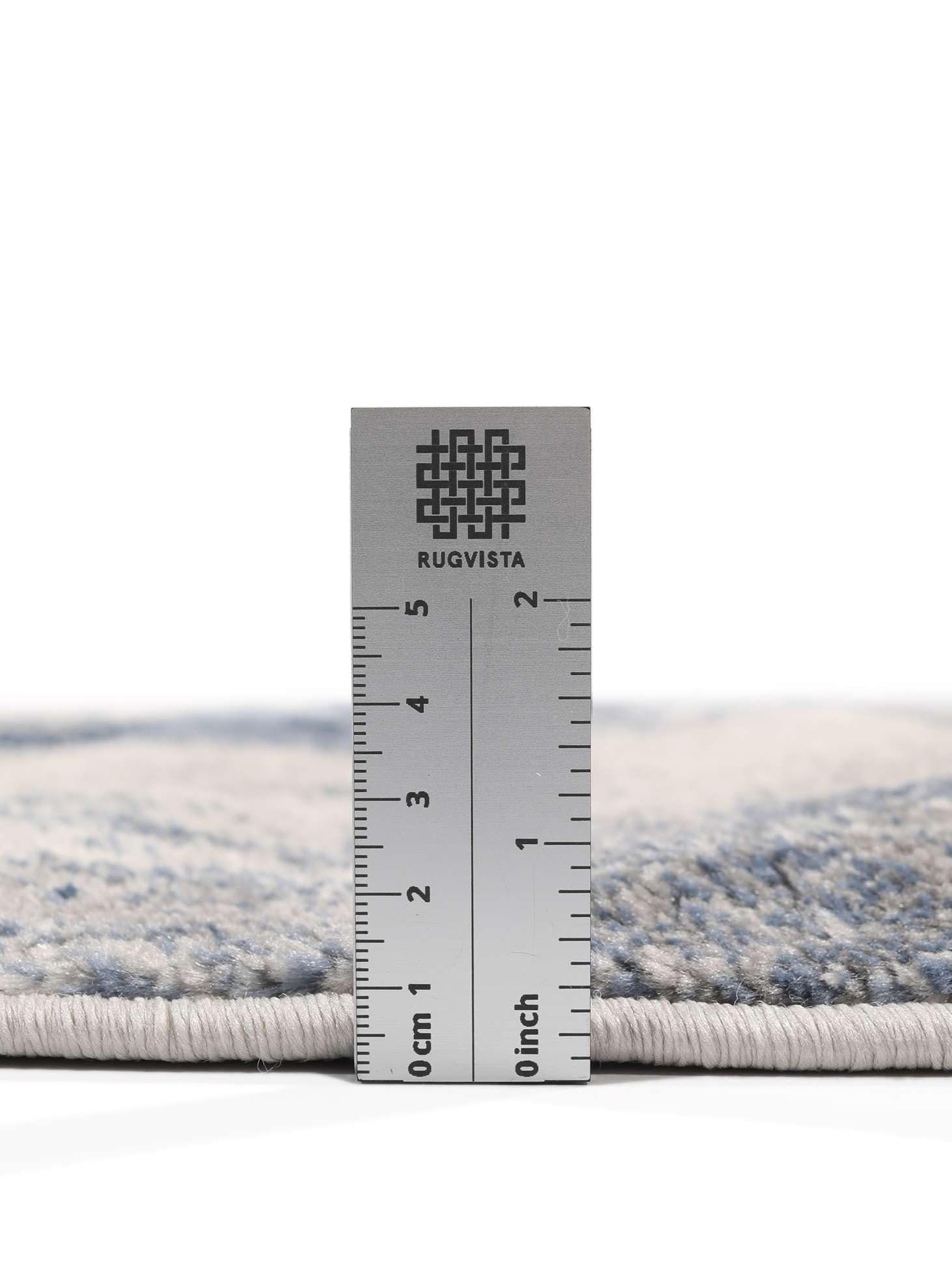 RugVista Mila Tapis, Ø 200 cm, Bleu/Gris